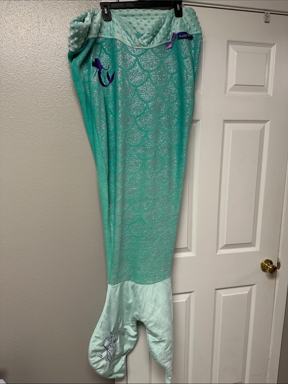 Kids Mermaid Tail One-Piece - Aqua Sparkle